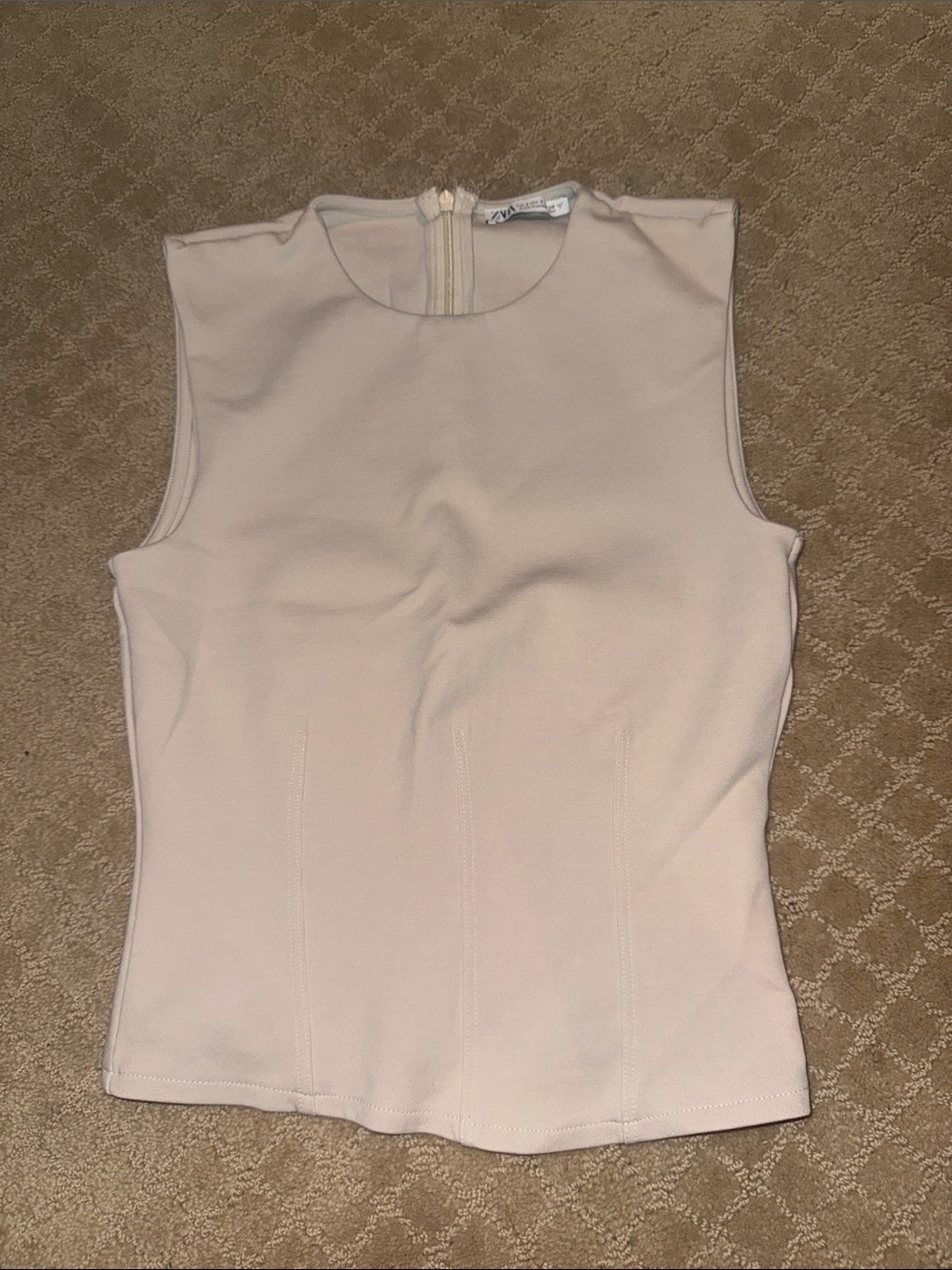 Zara tan sleeveless top
